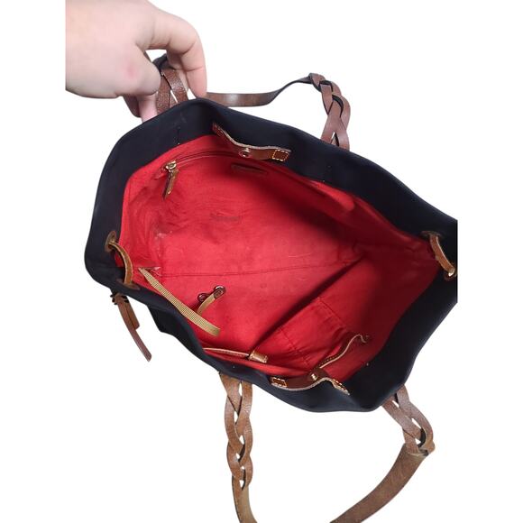 Dooney & Bourke Nylon Shopper Tote Black GUC - Picture 7 of 7